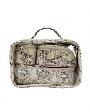 NEW PURSEN women's trio jet setter travel case bag in safari sands